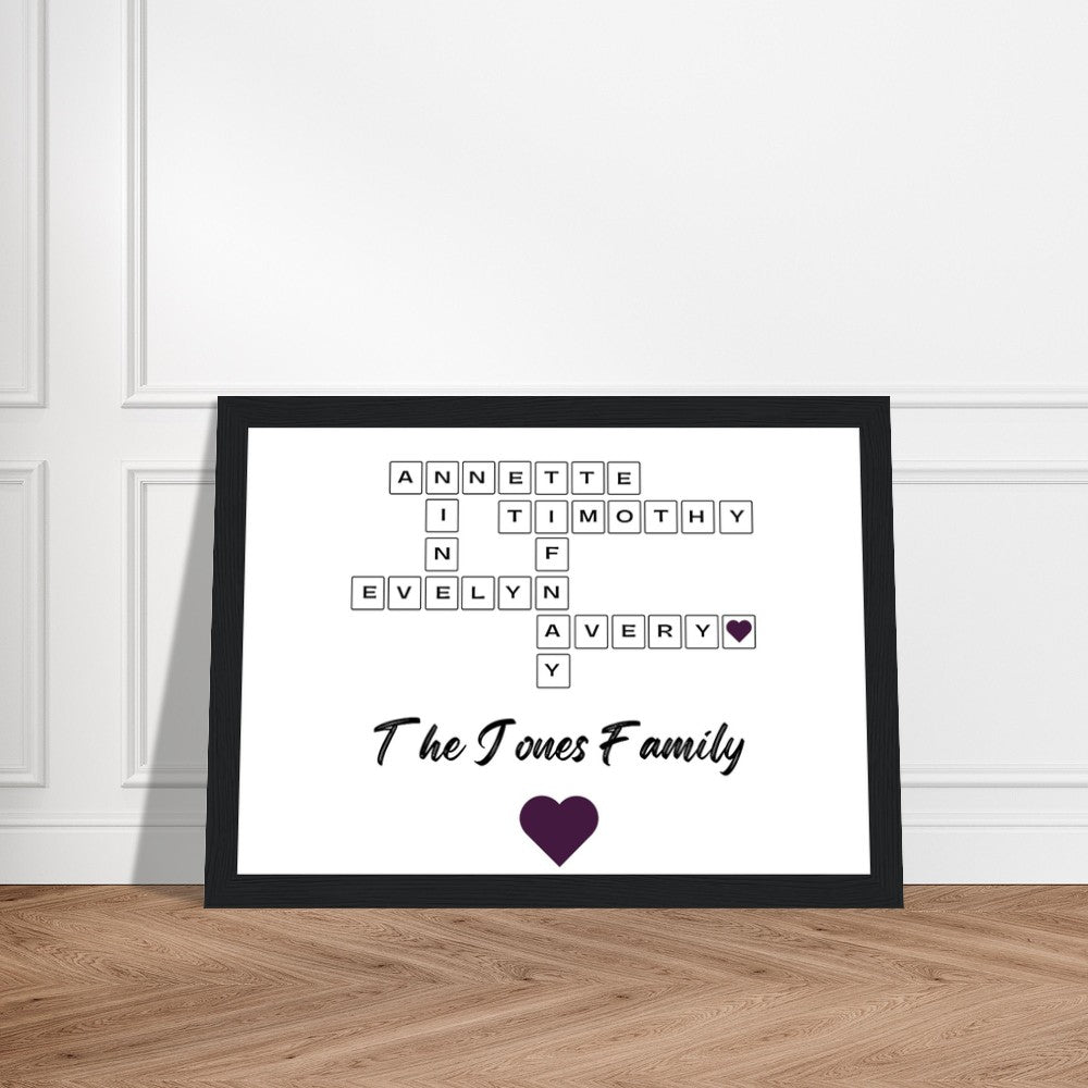 Forever Together Family Portrait Premium Matte Wooden Framed Poster