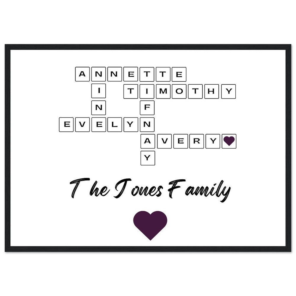 Forever Together Family Portrait Premium Matte Wooden Framed Poster